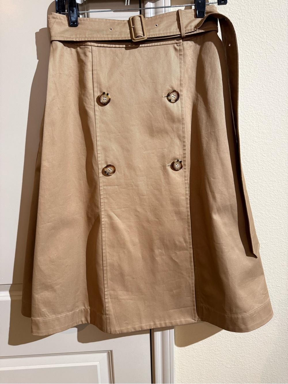 Burberry Camel A-Line Trench Skirt with Belt - Picture 4 of 15